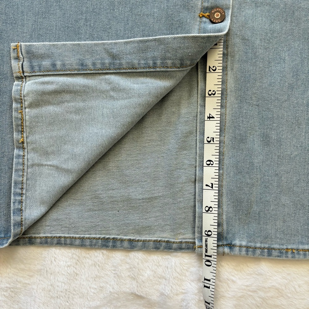 Happily Grey Classic Midi Denim Pencil Skirt --Sz 5/26 - Picture 14 of 15